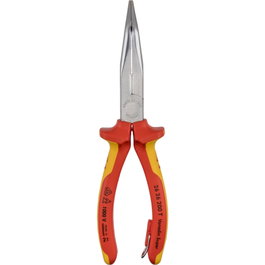 Knipex 26 16 200 T Alicates de punta plana redondeada con filo de corte
