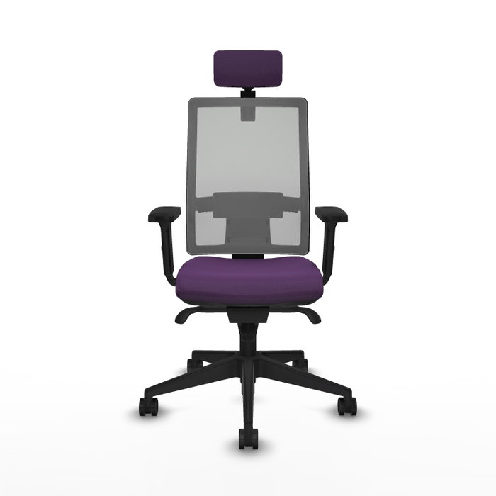 PIQUERAS Y CRESPO Silla de oficina Horna con mecanismo Sincro, Morado y Gris