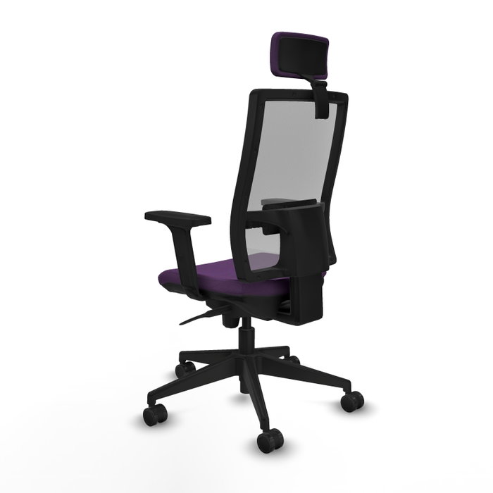 PIQUERAS Y CRESPO Silla de oficina Horna con mecanismo Sincro, Morado y Gris