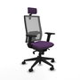 PIQUERAS Y CRESPO Silla de oficina Horna con mecanismo Sincro, Morado y Gris