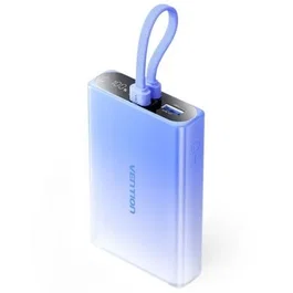 Vention FHZL0 Powerbank 10000mAh 22.5W Azul con Cable USB Tipo-C y Lightning