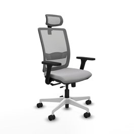 PIQUERAS Y CRESPO Silla de oficina Haches Gris con mecanismo Sincro/Traslack