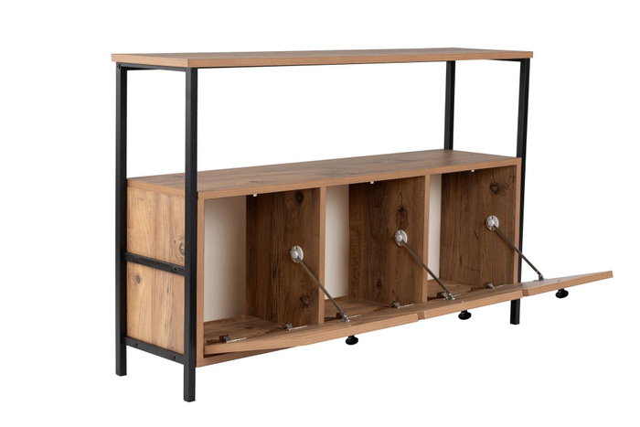 Nordure Consola Pino Atlántico Negro 120x77x29.5 cm