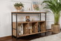 Nordure Consola Pino Atlántico Negro 120x77x29.5 cm