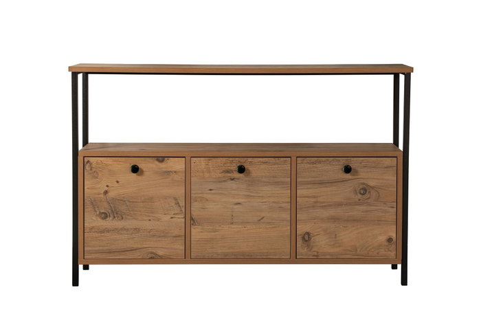 Nordure Consola Pino Atlántico Negro 120x77x29.5 cm