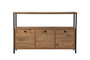 Nordure Consola Pino Atlántico Negro 120x77x29.5 cm