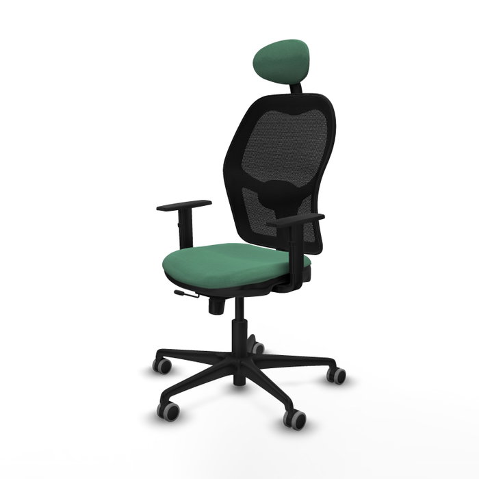 PIQUERAS Y CRESPO Silla de oficina Jorquera con mecanismo Sincro/Traslack Verde esmeralda