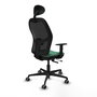 PIQUERAS Y CRESPO Silla de oficina Jorquera con mecanismo Sincro/Traslack Verde esmeralda