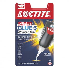 Loctite 2641843 Super Glue-3 Control Power Gel Pegamento Transparente Antigoteo Multifuncional 3gr