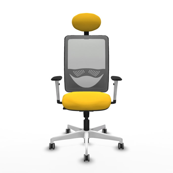 PIQUERAS Y CRESPO Silla de oficina Zulema con mecanismo Sincro, Amarillo y Gris PIQUERAS Y CRESPO Silla de oficina Zulema con mecanismo Sincro, Amarillo y Gris