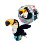 Famosa Peluche Pajarito Happy Yappers Canta Mueve Las Alas Repite Lo Que Dices 18x18x5 cm