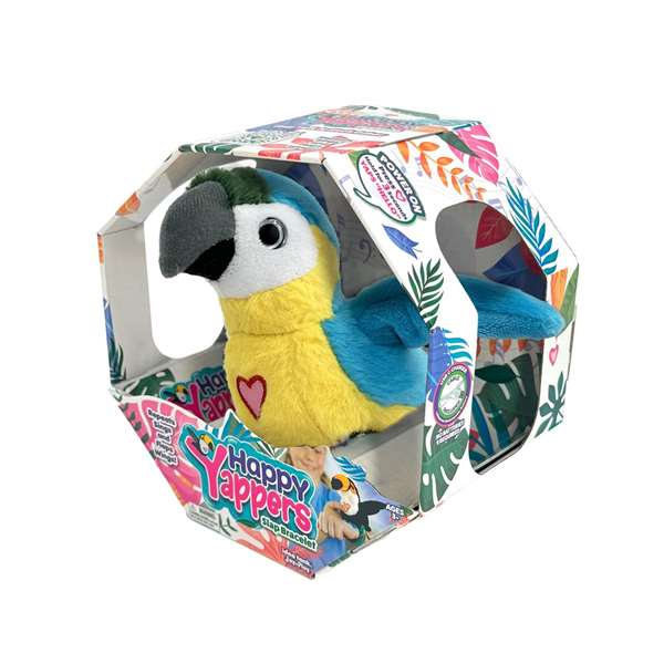 Famosa Peluche Pajarito Happy Yappers Canta Mueve Las Alas Repite Lo Que Dices 18x18x5 cm Famosa Peluche Pajarito Happy Yappers Canta Mueve Las Alas Repite Lo Que Dices 18x18x5 cm