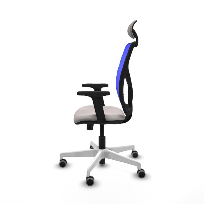 PIQUERAS Y CRESPO Silla de oficina Motilla con Mecanismo Sincro Azul y Blanco