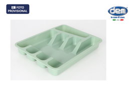 Inde Organizador De Cubiertos 5 Divisiones Blanco 25.9 cm x 4.7 cm x 33 cm (6 Unidades)