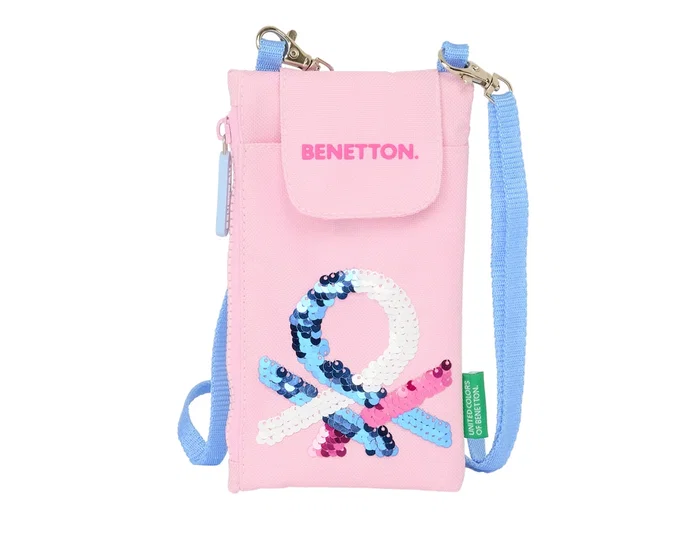 Safta Monedero Portamóvil Benetton Pink 10x19cm