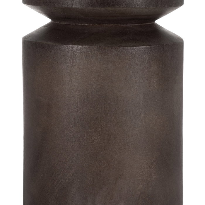 Base Lámpara Mesa Marrón Madera de Mango 16 X 16 X 40 cm