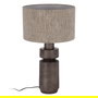 Base Lámpara Mesa Marrón Madera de Mango 16 X 16 X 40 cm