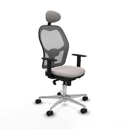 PIQUERAS Y CRESPO Silla de oficina Jorquera Blanco y Gris