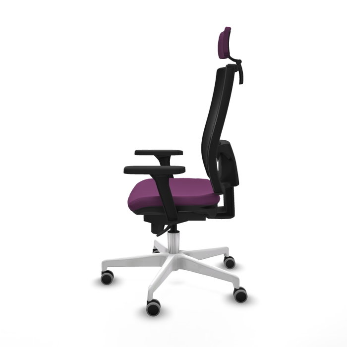 PIQUERAS Y CRESPO Silla de oficina Horna con mecanismo Sincro, Morado y Negro