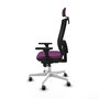 PIQUERAS Y CRESPO Silla de oficina Horna con mecanismo Sincro, Morado y Negro
