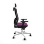 PIQUERAS Y CRESPO Silla de oficina Horna con mecanismo Sincro, Morado y Negro