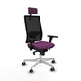 PIQUERAS Y CRESPO Silla de oficina Horna con mecanismo Sincro, Morado y Negro