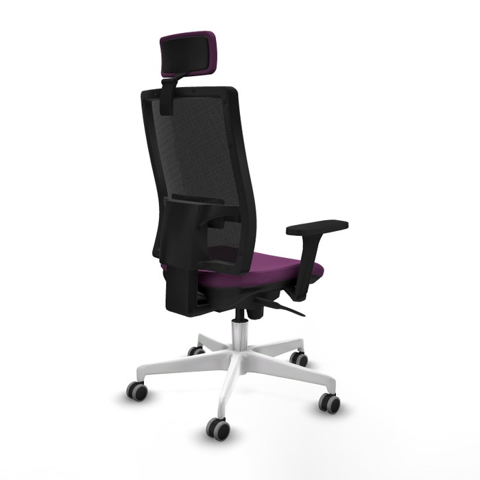 PIQUERAS Y CRESPO Silla de oficina Horna con mecanismo Sincro, Morado y Negro