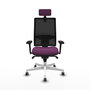 PIQUERAS Y CRESPO Silla de oficina Horna con mecanismo Sincro, Morado y Negro