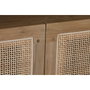 DKD Home Decor Vitrina Teca y Cristal Natural 80x45x190 cm