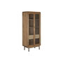 DKD Home Decor Vitrina Teca y Cristal Natural 80x45x190 cm