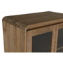 DKD Home Decor Vitrina Teca y Cristal Natural 80x45x190 cm