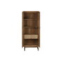 DKD Home Decor Vitrina Teca y Cristal Natural 80x45x190 cm