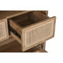 DKD Home Decor Vitrina Teca y Cristal Natural 80x45x190 cm