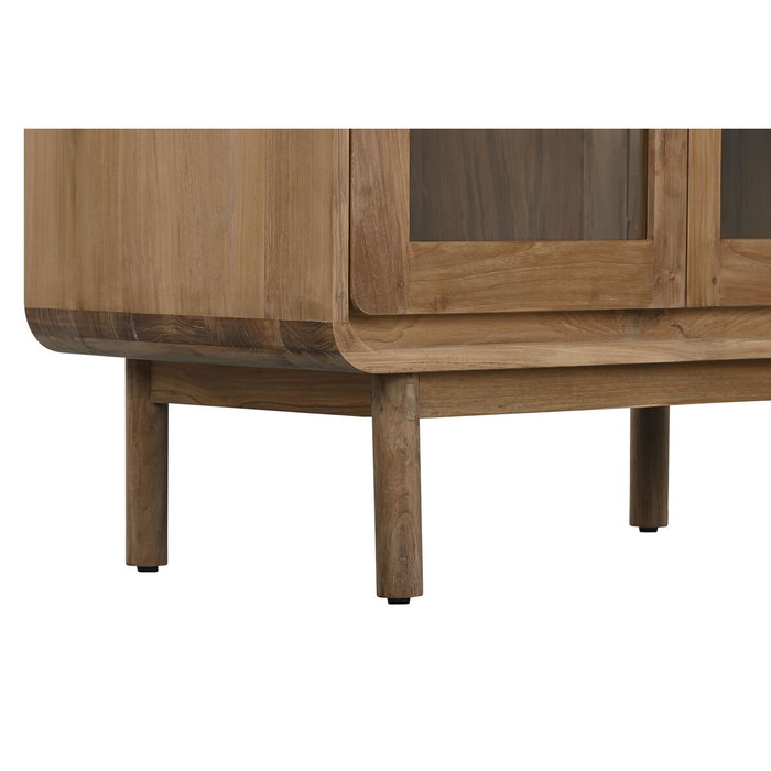 DKD Home Decor Vitrina Teca y Cristal Natural 80x45x190 cm DKD Home Decor Vitrina Teca y Cristal Natural 80x45x190 cm