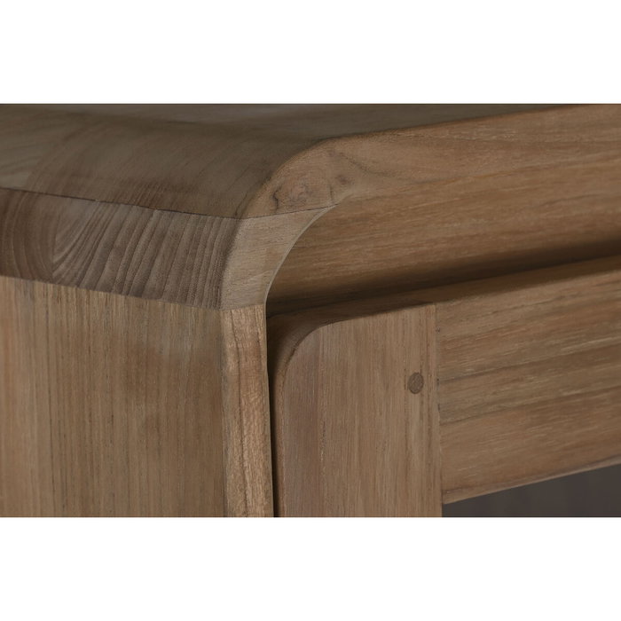 DKD Home Decor Vitrina Teca y Cristal Natural 80x45x190 cm DKD Home Decor Vitrina Teca y Cristal Natural 80x45x190 cm