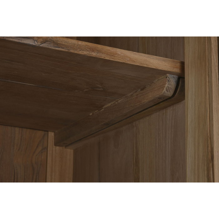 DKD Home Decor Vitrina Teca y Cristal Natural 80x45x190 cm DKD Home Decor Vitrina Teca y Cristal Natural 80x45x190 cm