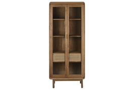 DKD Home Decor Vitrina Balines Natural Teca Cristal 190 x 80 x 45 cm