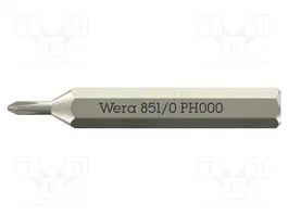 WERA Punta de destornillador Phillips Recess® PH000 851/0 Micro