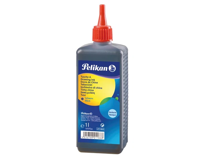 Pelikan Tinta China Negra Bote 1 Litro