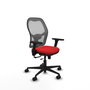PIQUERAS Y CRESPO Silla de oficina Jorquera Rojo/Gris con Mecanismo Sincro/Traslack