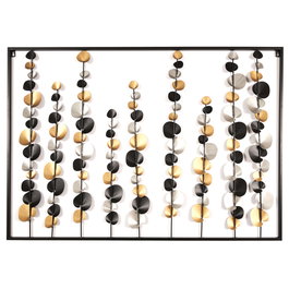 Home Deco Factory Mural Decorativo de Flores de Metal 100x70 cm