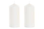 DKD Home Decor Set de 2 Velas Blancas de Cera Parafina