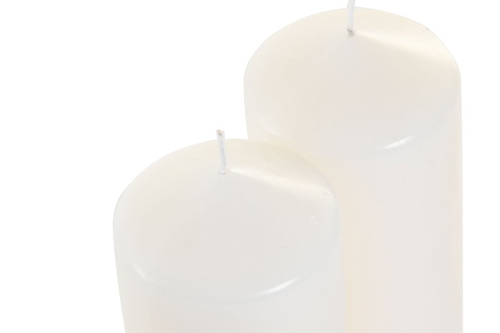 DKD Home Decor Set de 2 Velas Blancas de Cera Parafina