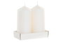 DKD Home Decor Set de 2 Velas Blancas de Cera Parafina