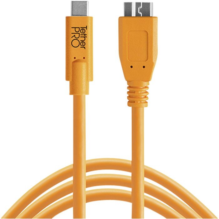 Tether USB-C a 3.0 Micro-B 4.60m naranja Tether USB-C a 3.0 Micro-B 4.60m naranja