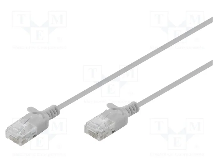 Digitus Cable de conexión CAT 6 U-UTP Slim, 0,3 m, Gris Digitus Cable de conexión CAT 6 U-UTP Slim, 0,3 m, Gris