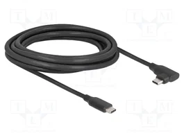 DeLOCK Cable USB Type-C a USB Type-C 8K 60W 3m Angular Negro