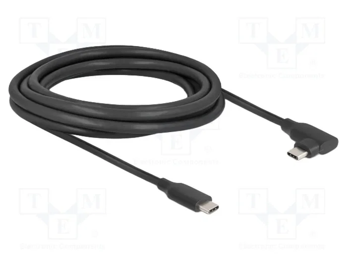 DeLOCK Cable USB Type-C a USB Type-C 8K 60W 3m Angular Negro