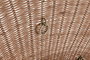 DKD Home Decor Espejo Tropical Marron Ratan Metal 98 x 98 cm