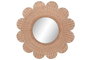DKD Home Decor Espejo Tropical Marron Ratan Metal 98 x 98 cm